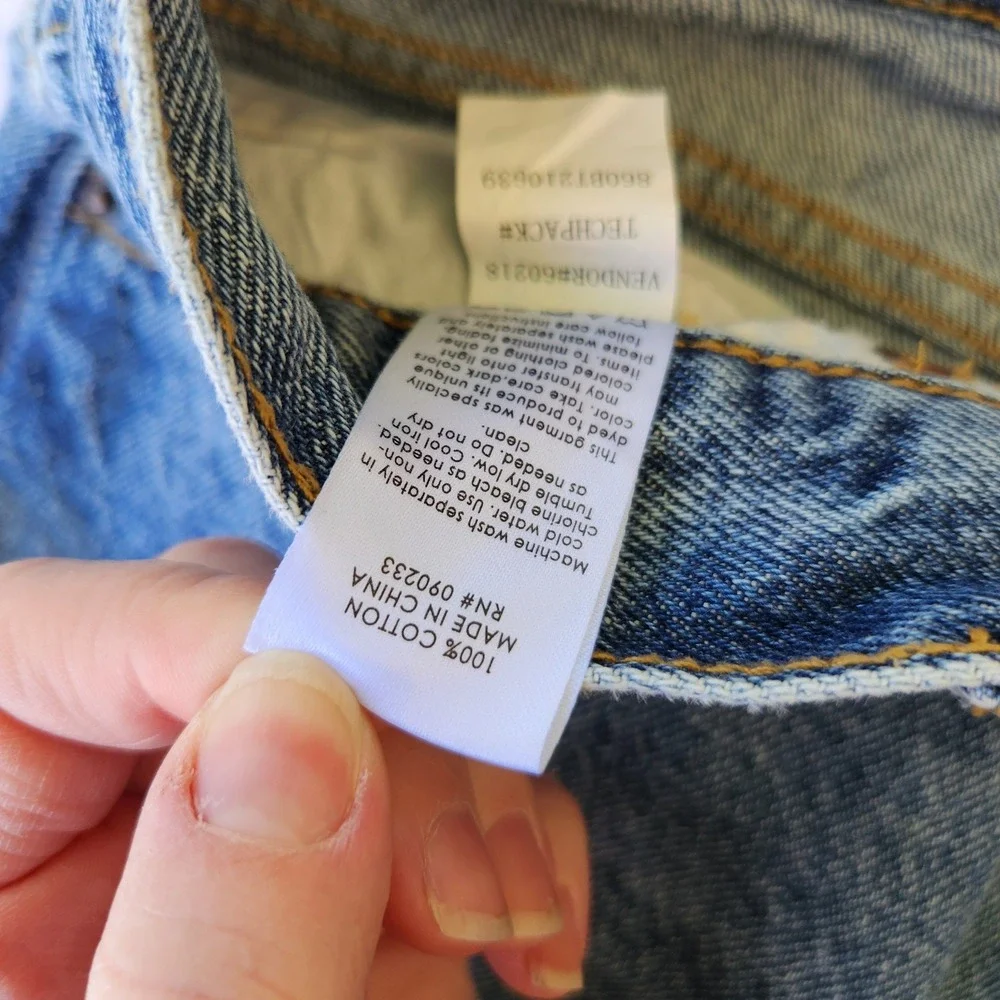 PacSun Womens High Rise Straight Distressed Jeans Blue Size‎ 30 Medium Wash